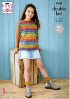 Knitting Pattern - King Cole 5645 - Bramble DK - Sweater & Hoodie